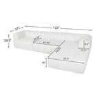 Christopher Knight Home Keri 122 Modernes L-förmiges Polsterecksofa aus hochdichtem Schaumstoff mit niedriger Rückenlehne