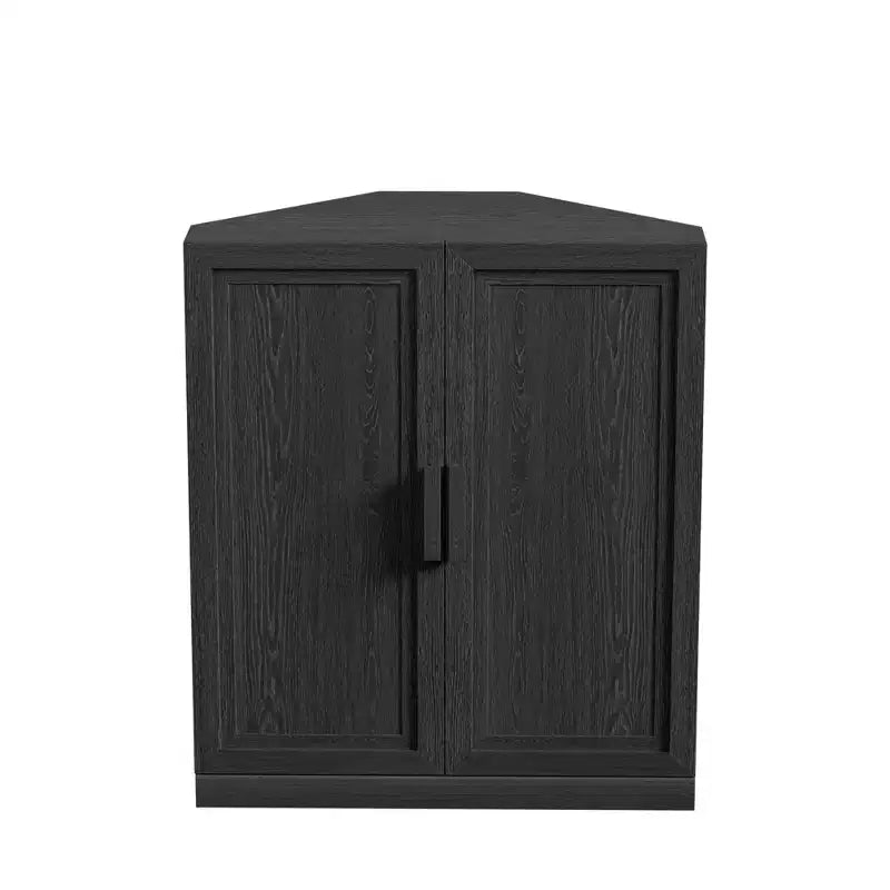Dovelina Eckschrank mit verstellbaren Einlegeböden, Anrichte, Buffet, Weinschrank, Küchen- und Esszimmerschrank mit Holztüren – 31H x 31W, 36H x 31W