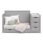 5-in-1 umbaubares Babybett und Wickeltisch mit Schublade
