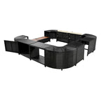 Spa-Umrandung Spa-Rahmen Quadratisches Outdoor-Rattan-Sofa-Set