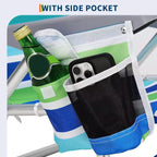 Acekool 2er-Pack leichter Rucksack-Strandstuhl, faltbarer Liegestuhl mit 5 Positionen für Erwachsene mit Gurten, Getränkehalter und Handtuchstange, belastbar bis 136 kg