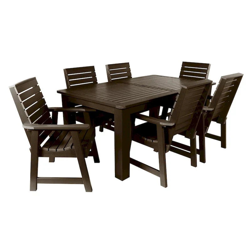 HIGHWOOD PROFESSIONAL 7-teiliges Outdoor-Esszimmer-Set 42x72