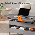 Couchtisch mit Stauraum, Couchtisch im Landhausstil, Couchtisch mit zwei Schubladen, Couchtisch für Wohnzimmer und Homeoffice