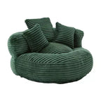 Sitzsacksofa für Erwachsene und Kinder, übergroßer Cord-Sitzsackstuhl mit 3 Kissen und Armlehne für Wohnzimmer und Schlafzimmer