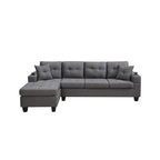 Schnittsofa-Wohnzimmer mit L-förmigem Chaiselongue und Getränkehalter