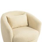 Gepolsterter drehbarer Fauteuil mit Stauraum, moderner Wohnzimmer-Sessel für Schlafzimmer/Büro/Lesebereiche