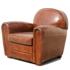 Pasargad Home Clubsessel Paris aus echtem Leder, Braun
