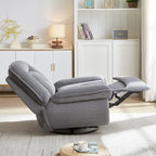 Drehbarer Relaxsessel aus Cord mit Gleitfunktion und Fußstütze für das Wohnzimmer