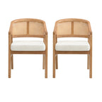 Christopher Knight Home - Esszimmerstuhl mit Rohrgeflecht (2er-Set)