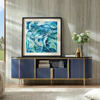 Moderner Luxus-TV-Ständer, Entertainment-Center, mit Kunstmarmorplatte
