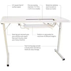 SewingRite SewStation 101 Tragbarer Klappnähtisch mit Stahlbeinen, Weiß – Perfekt für Zuhause, Büro und Geschäft