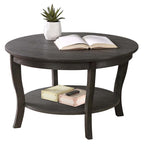 Convenience Concepts American Heritage Runder Couchtisch mit Ablage