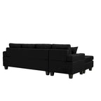 Schnittsofa-Wohnzimmer mit L-förmigem Chaiselongue und Getränkehalter