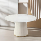 Runder Esstisch für 6 Personen (Ø 135 cm) mit gesinterter Steinplatte und Lazy Susan