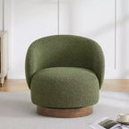 Spruce&Spring Gepolsterter Drehbarer Akzent-Sessel mit Holzfuß