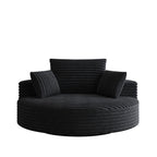 Einzelsessel aus Kord-Chenille-Schaumstoff, drehbar