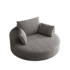 Einzelsessel aus Kord-Chenille-Schaumstoff, drehbar