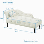 Moderne 60.6 Samt gepolsterte Knöpfe getuftete Chaiselongue mit Massivholzbeinen und Ziernägeln
