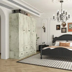 Kleiderschrank Hochschrank Schrank 59B Großer Freistehender Kleiderschrank Weiß
