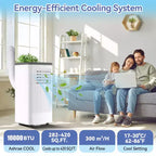 Flarhetoric Mobile Klimaanlagen, 10000 BTU Kühlen/Ventilator/Entfeuchten 3-IN-1 Mobiles Klimagerät für Räume bis 52 m², Geräte für geräuscharme Zimmer