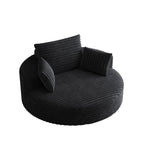 Einzelsessel aus Kord-Chenille-Schaumstoff, drehbar