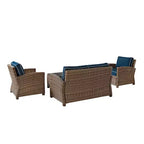 Bradenton 4-teiliges Outdoor Lounge-Set aus Korbgeflecht – Crosley