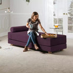 Tagesbett / ausklappbares Schlafsofa (Queensize) - Microvelvet