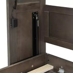 Doppelbett Murphy-Bett mit LED-Beleuchtung, kann in einen Schrank umgewandelt werden, Verstecktes Wandbett-Schrank für Gästezimmer