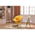 Manhattan Comfort 4er-Set Tulpen-Drehstuhl Orange/Gelb: Samtbezug, keine Montage erforderlich