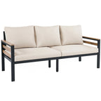 4-teiliges Outdoor-Gartenmöbel-Set mit Sofa