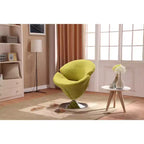 Manhattan Comfort 4er-Set Tulpen-Drehstuhl Orange/Gelb: Samtbezug, keine Montage erforderlich