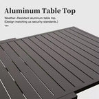Okak Esstisch Aluminium ausziehbarer Terrassentisch Esstisch Küchentisch für das Esszimmer