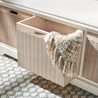 SAFAVIEH Fiorello 3-Schubladenbank mit Polsterung – 120 B x 38 T x 48 H cm – 120Bx38Tx48H