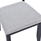 5-teiliges Esszimmerset aus Massivholz 47L (1 Tisch + 4 Stühle mit Sprossenrückenlehne)