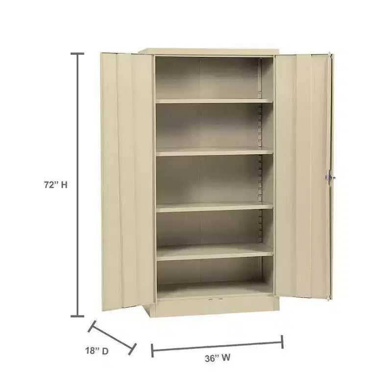 Edsal 36Bx18Tx72H freistehender Stahlschrank Beige