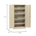 Edsal 36Bx18Tx72H freistehender Stahlschrank Beige
