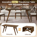 2-in-1 Couchtisch, ausziehbarer Esstisch, höhenverstellbarer Tisch für Zuhause & Büro, platzsparend – ModernLuxe