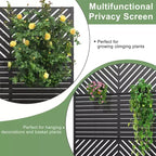 MAYEERTY Pflanzkasten mit Spalier Eisen Schwarz Parallel Line 01 Lamellen klassisch kombiniert Stil 183x119x41cm 3-teiliges Set