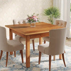 39,4 Zoll quadratischer Esstisch für 2-4 Personen mit Massivholzbeinen für Wohnzimmer Esszimmer
