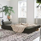 Tagesbett / ausklappbares Schlafsofa (Queensize) - Microvelvet