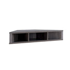 47 Eck-TV-Schrank, schwebend, 3 Ablagen, Transitional Style, platzsparende Wandmontage