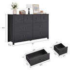 Moderne Kommode mit 8 Schubladen für das Schlafzimmer, breite Holzkommode mit viel Stauraum, freistehender Organizer-Schrank für das Wohnzimmer