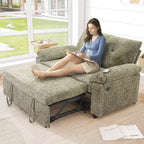 Dyonery 3-in-1 Schlafsofa, Ausziehbares Schlafsofa mit verstellbarer Rückenlehne