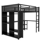 Doppelbettgestell (Extralang) mit integriertem Kleiderschrank