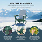 Polytrends Laguna Faltbarer Adirondack-Stuhl für den Außenbereich, wetterfest und lichtbeständig