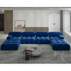 138 Modulares Schlafsofa, U-förmiges, minimalistisches Samtsofa