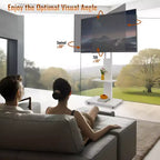 TV-Ständer für 32-75-Zoll-Fernseher, höhenverstellbarer mobiler TV-Wagen mit Schublade und Rollen für Wohnzimmer, Schlafzimmer, Büros -ModernLuxe