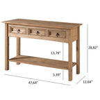 Holz-Dielentisch Konsole 3 Schubladen Corona | Furniture Dash - N/A
