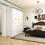Kleiderschrank Hochschrank Schrank 59B Großer Freistehender Kleiderschrank Weiß