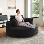 Einzelsessel aus Kord-Chenille-Schaumstoff, drehbar